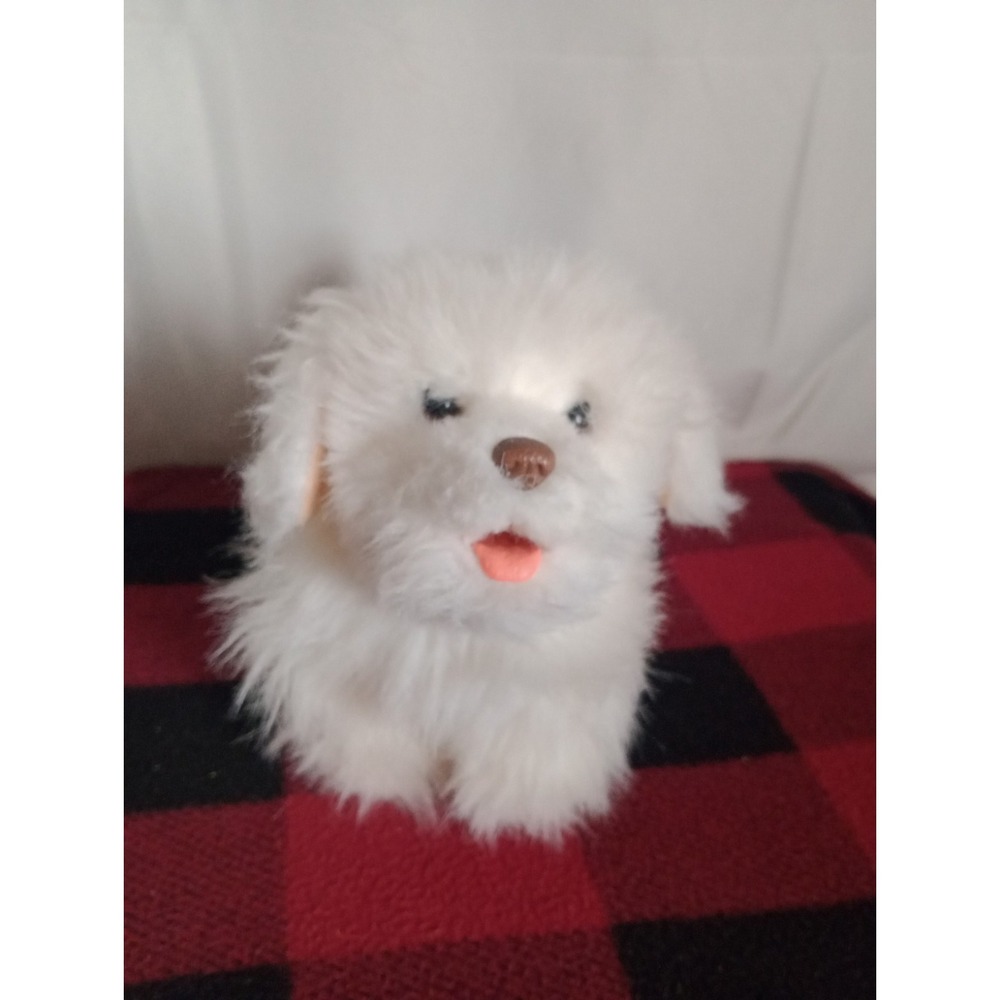 Hasbro FurReal Friends Fluffy White Dog Plush Working Moves Sounds Stuffed Toy
